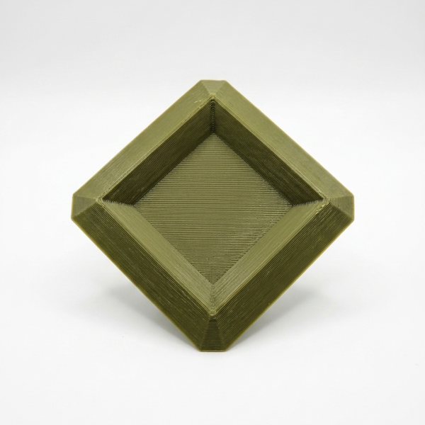 Nízká krmící miska pro isopody a bezobratlé „GEO“ (7x6,8 cm) – olivově zelená