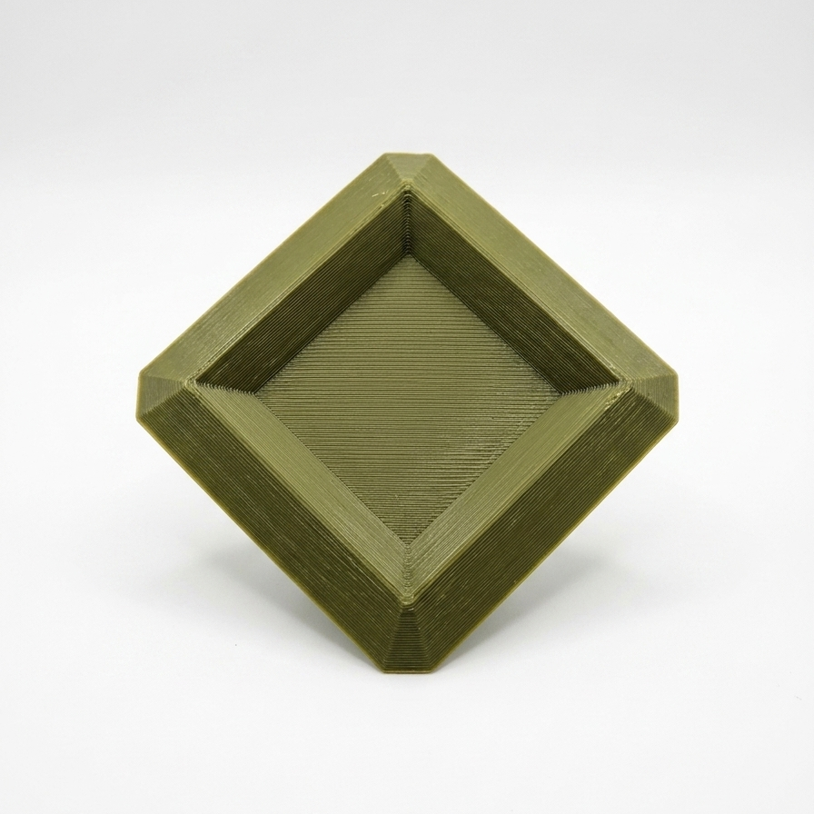 Nízká krmící miska pro isopody a bezobratlé „GEO“ (7x6,8 cm) – olivově zelená