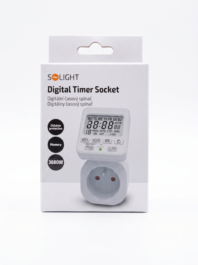 Spínací zásuvka Solight DT35